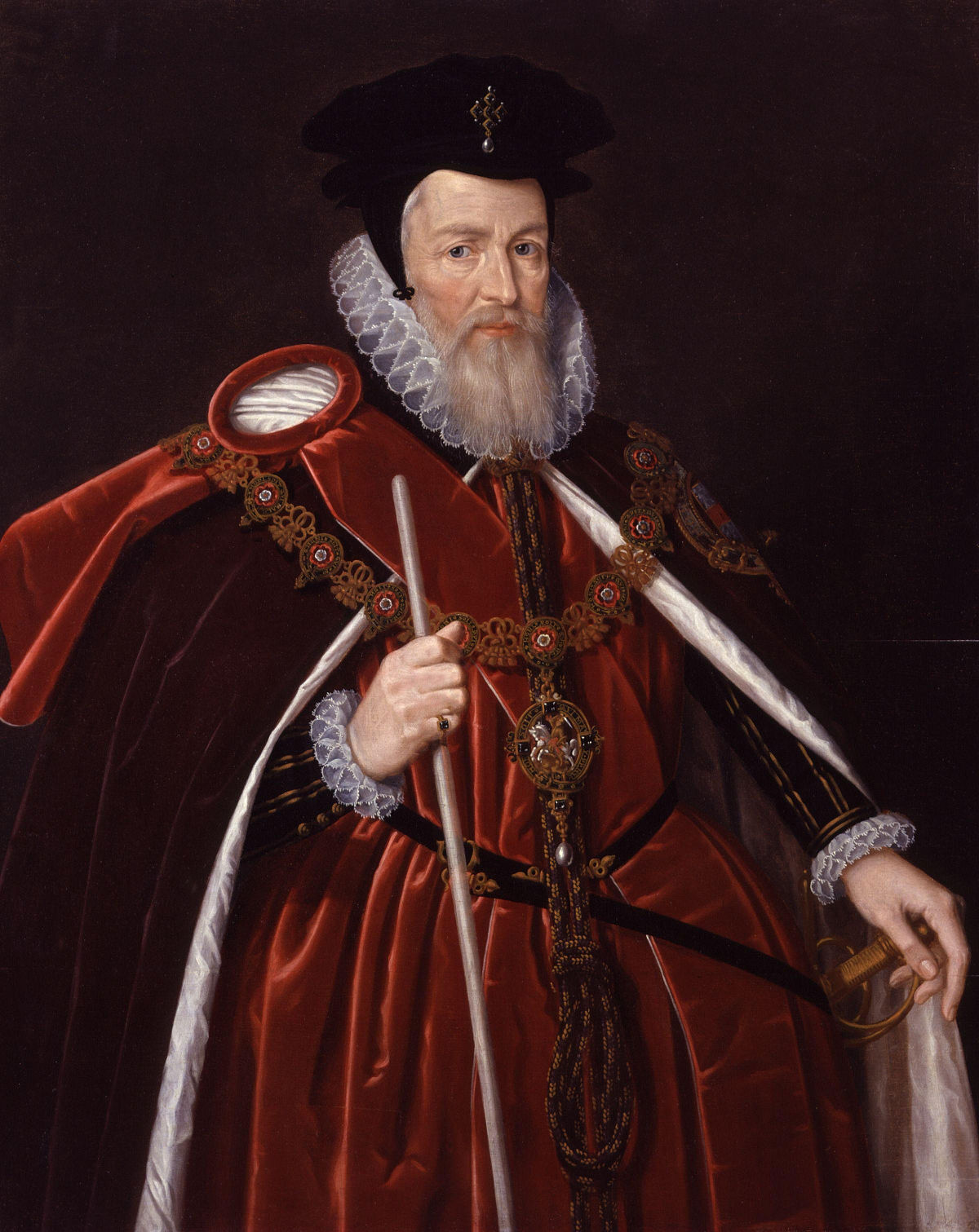 A painting of William Cecil 1st Baron Burghley